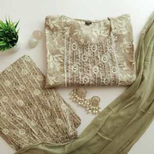 Fancy Cardamom Suit Set