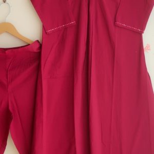 Alternative view of Rich Rosewood Office/ Regular Wear Suit Set - Blend of Fun