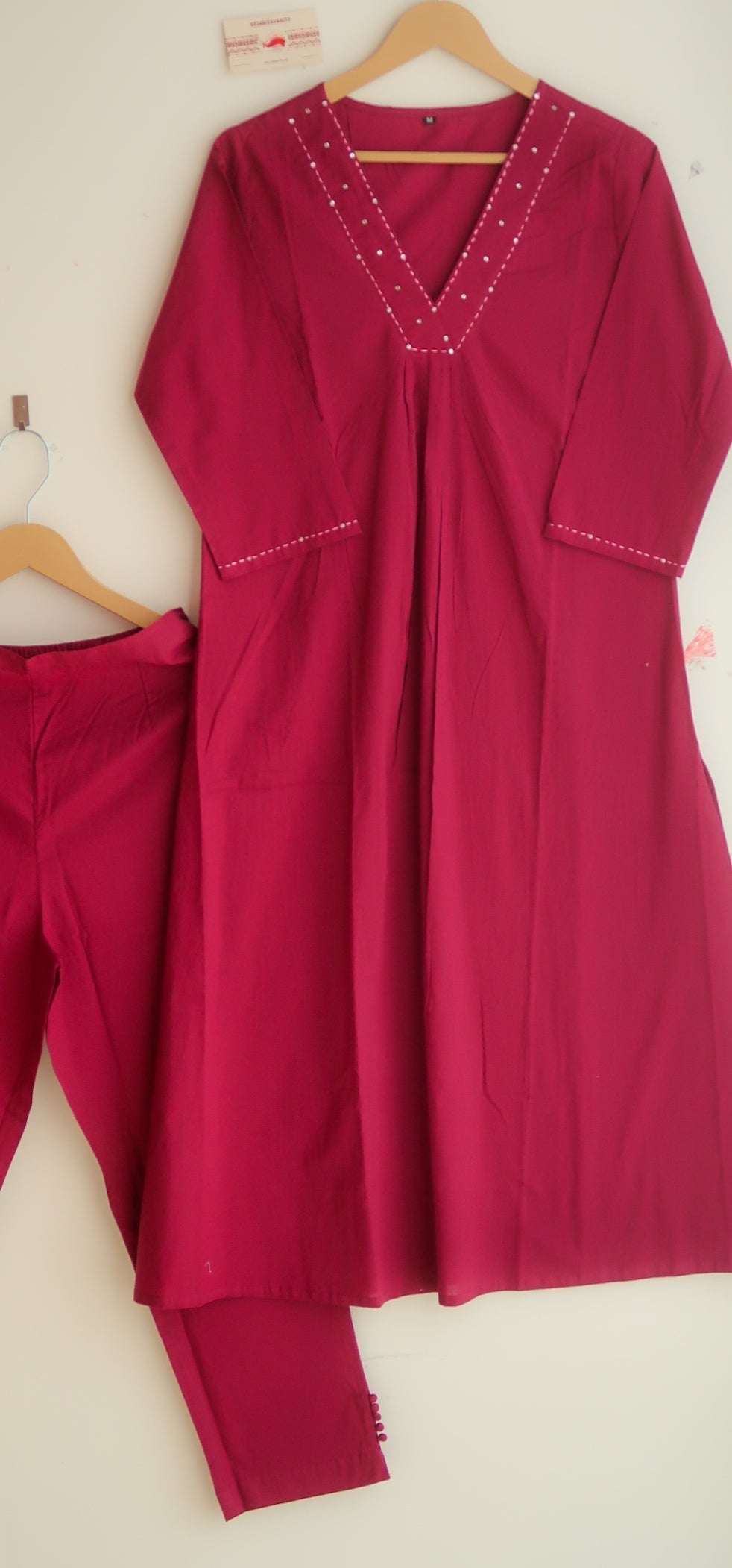 Rich Rosewood Office/ Regular Wear Suit Set - Blend of Fun - Image 2