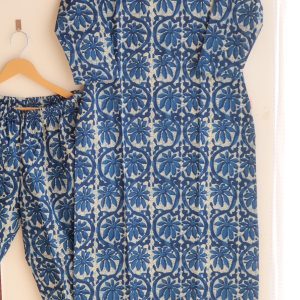 Alternative view of Moonlit Indigo Garden Lace Suit Set - Sukoon 2.0 (Slim Fit)