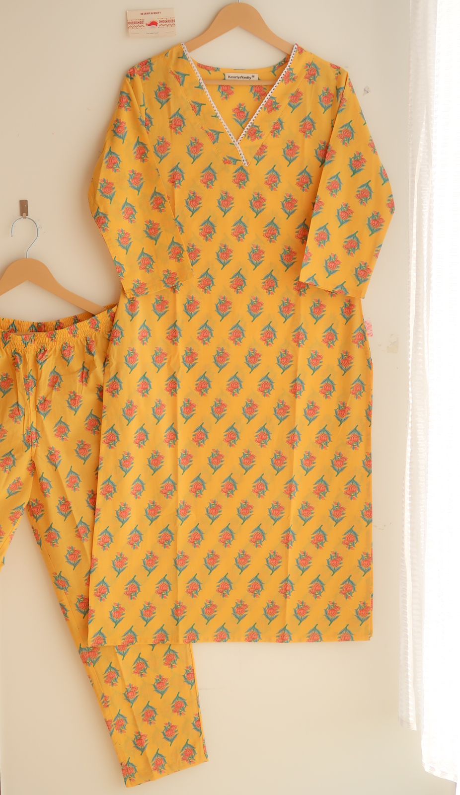 Sunflower Meadow Lace Suit Set - Sukoon 2.0 (Slim Fit) - Image 2