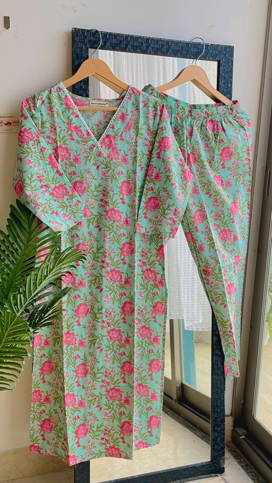 Pista Rose Lace Suit Set - Sukoon 3.0 (Slim Fit) - Image 3