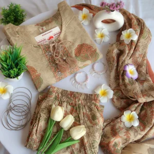 Mocha Bloom Harmony Suit Set