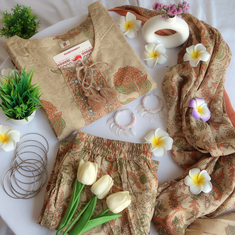 Mocha Bloom Harmony Suit Set