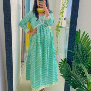 Alternative view of Sea Green Soft Cotton Suit