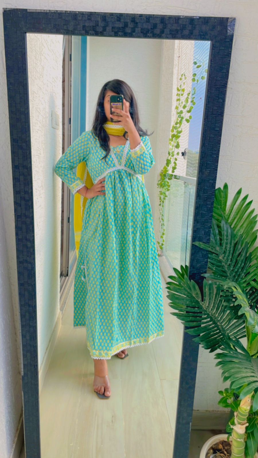 Sea Green Soft Cotton Suit - Image 2