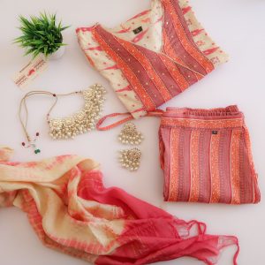 Fancy Peach Cream Suit