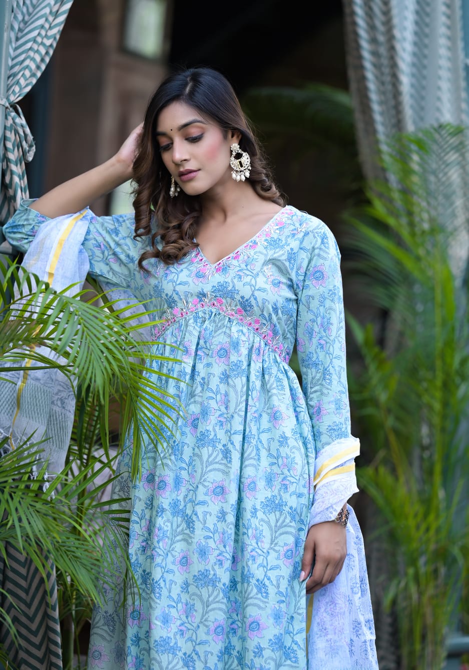 Floral Premium Cotton Suit Set - Image 3