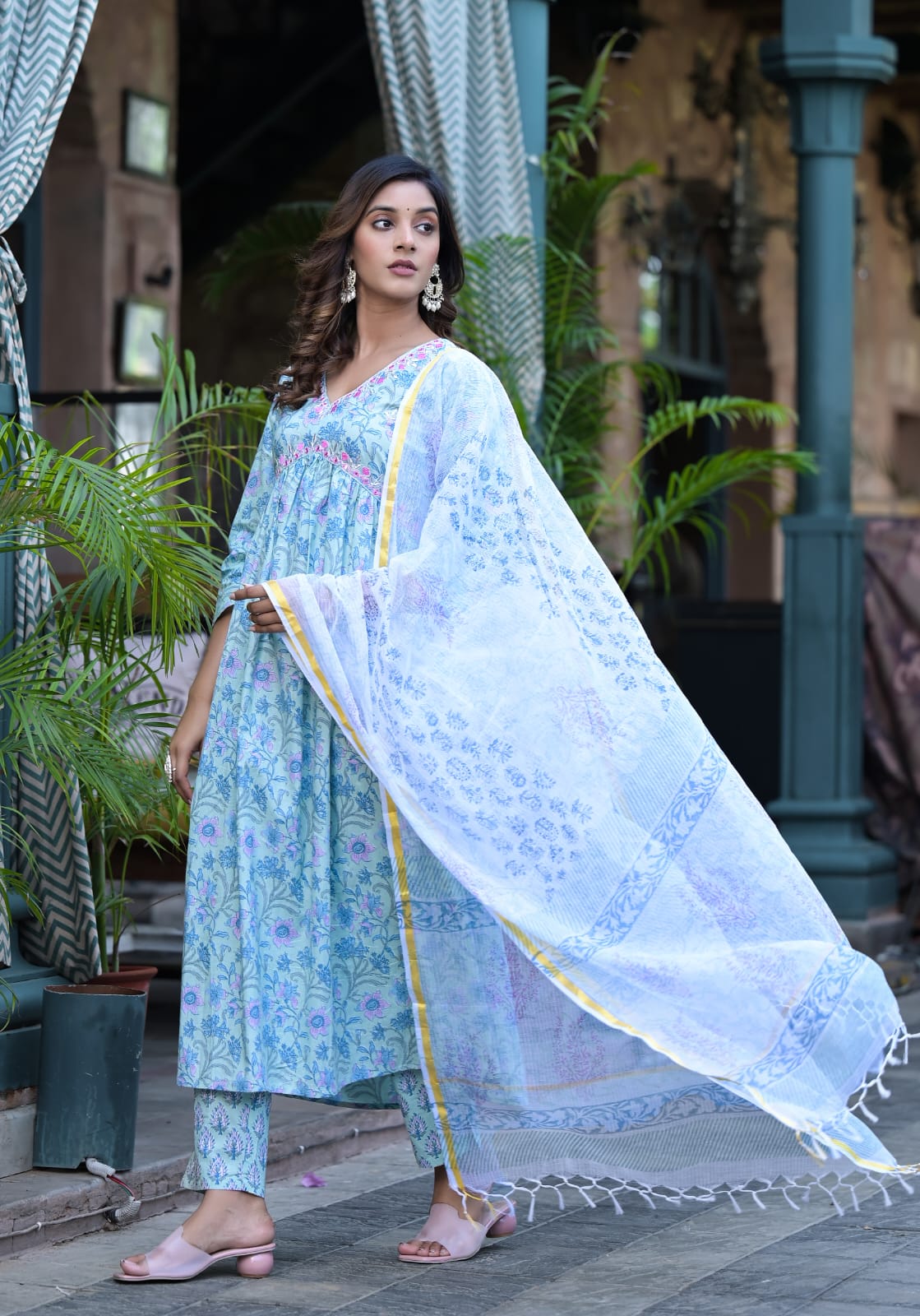 Floral Premium Cotton Suit Set - Image 4