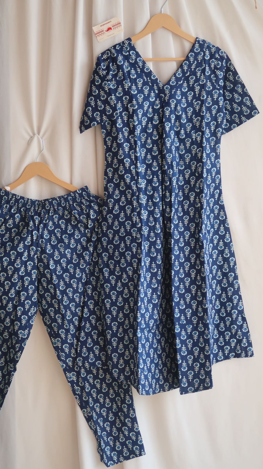 Indigo Blossom Office/Regular Wear Suit Set - Image 2