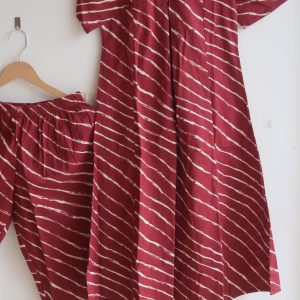 Alternative view of Maroon Leheriya Duo Office/Regular Wear Suit Set