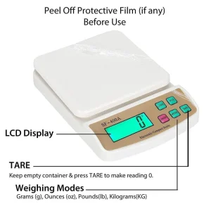 Alternative view of Portable Kitchen Weighing Scale With Back light
