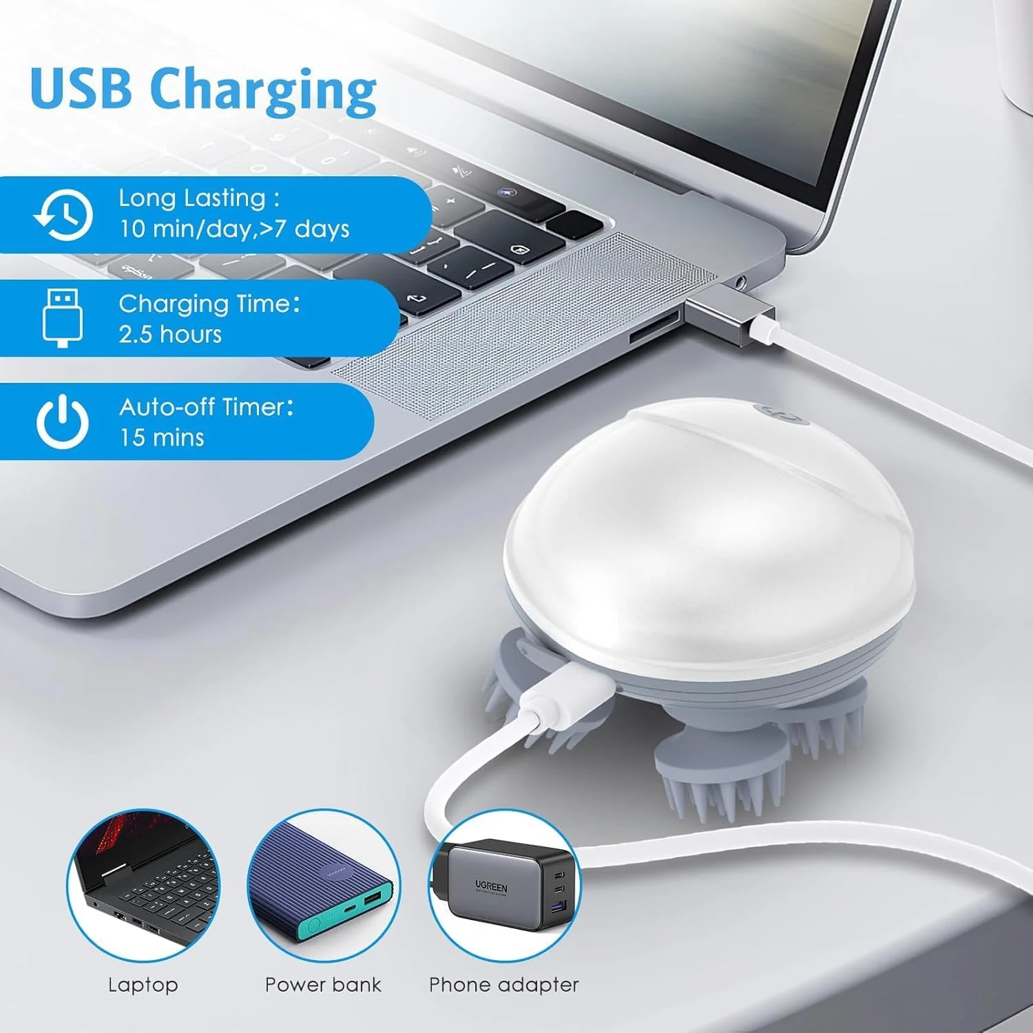 Electric Head,Scalp Massager | Advance Red Light Therapy for Boost Hair Growth - Image 4