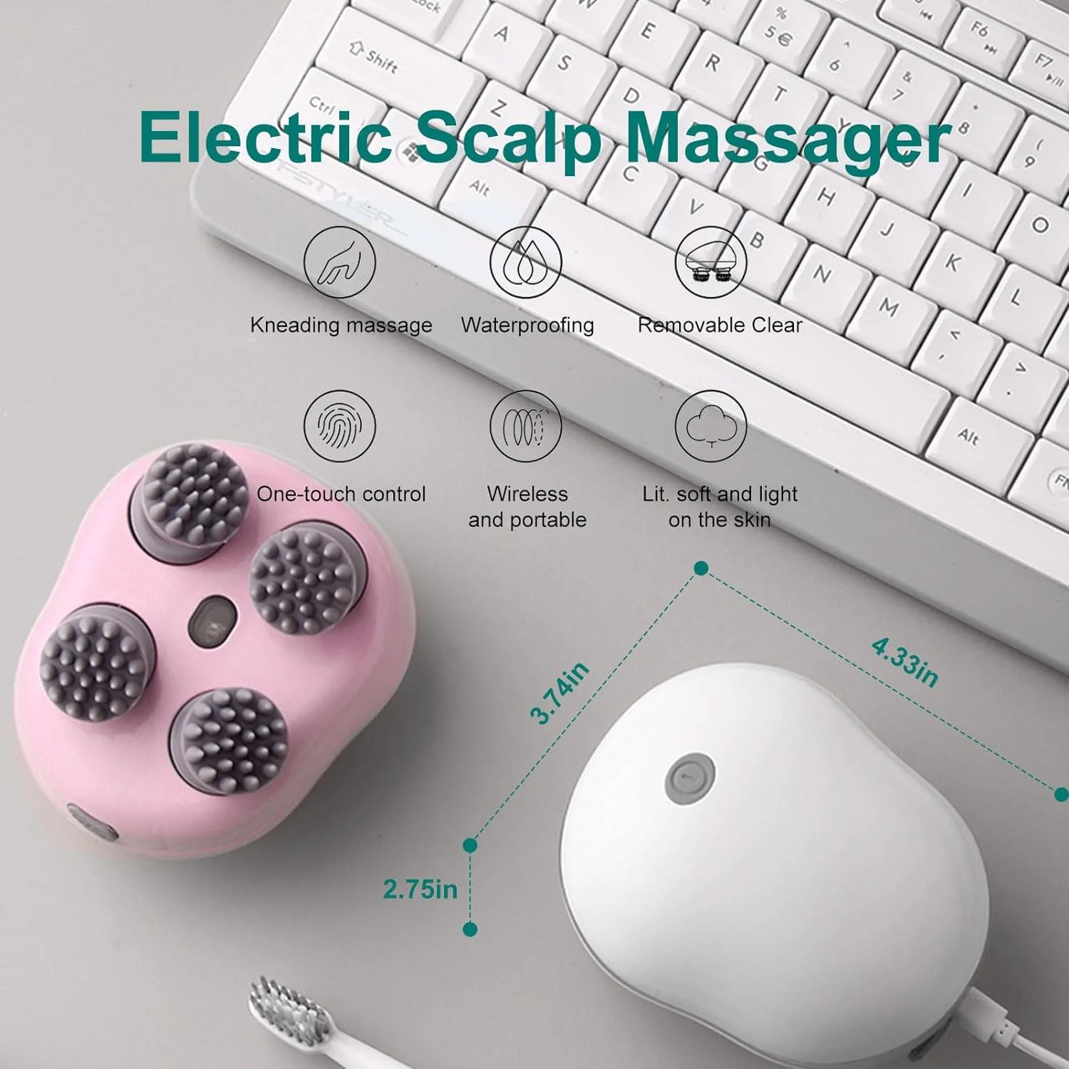 Electric Head,Scalp Massager | Advance Red Light Therapy for Boost Hair Growth - Image 7