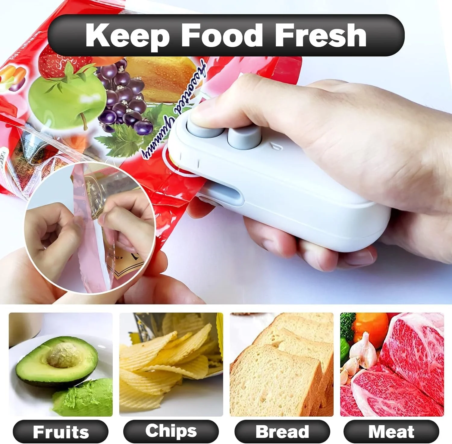Portable Mini Handy Sealing Machine for Home Food Storage Vacuum Bag - Image 2