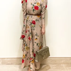 Beige Floral Maxi