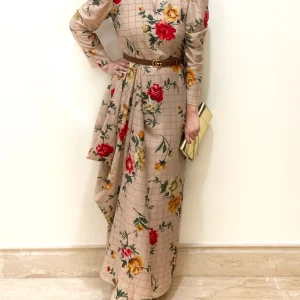 Alternative view of Beige Floral Maxi
